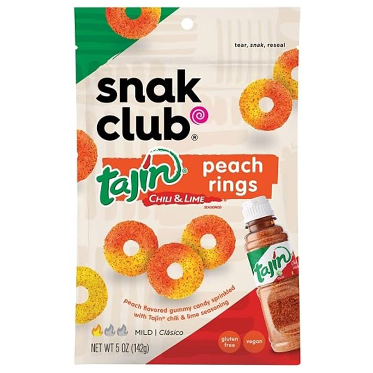 Snak Club Tajin Peach Rings