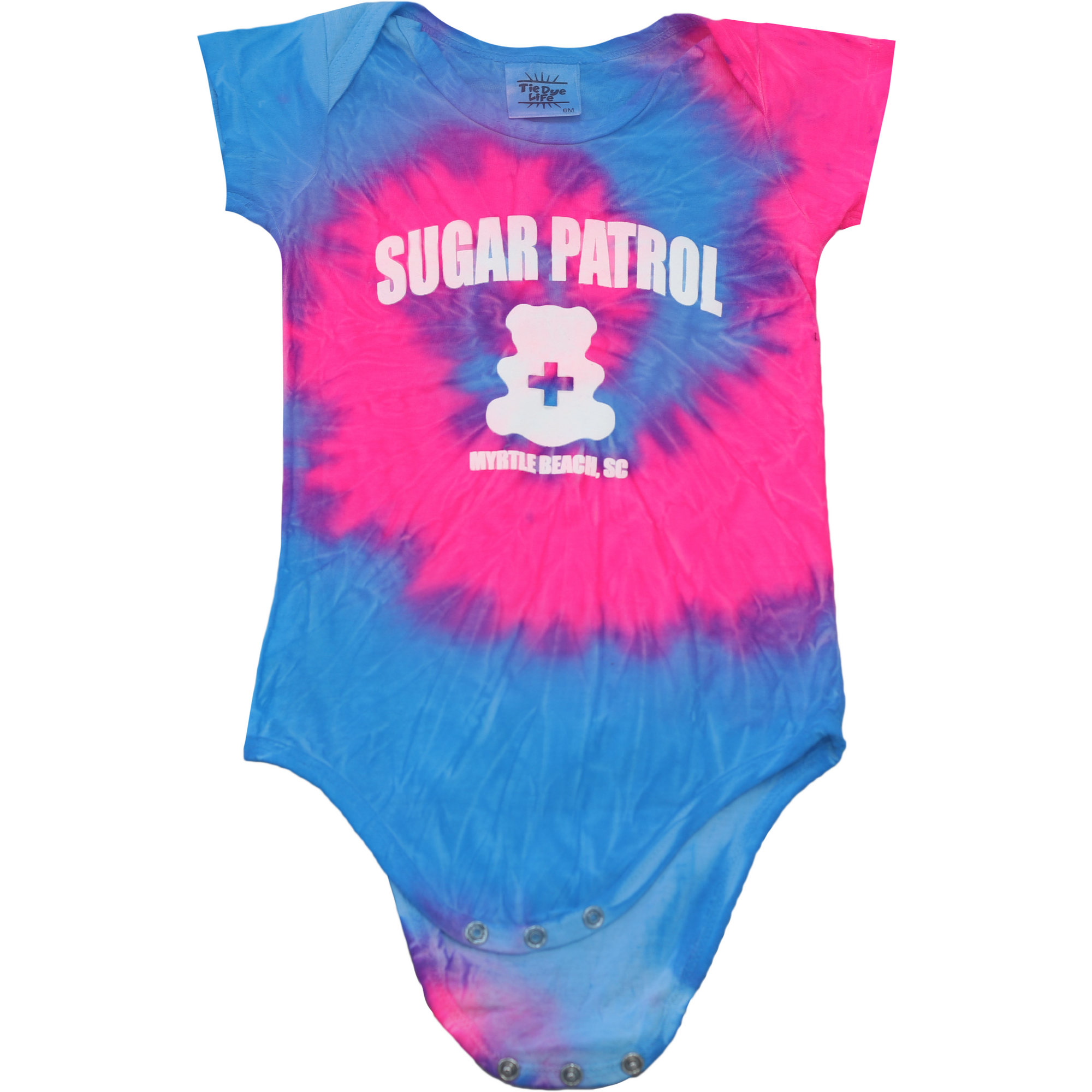 Sugar Patrol Infant Onesie - Pink & Blue Cotton Candy Tie Dye