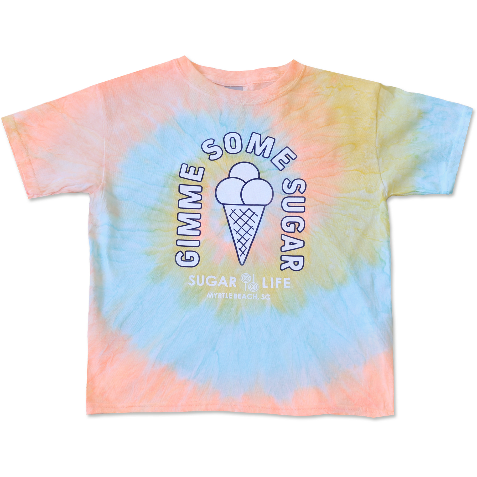 Gimme Some Sugar T-Shirt - Kids Apricot Sorbet Swirl Tie Dye