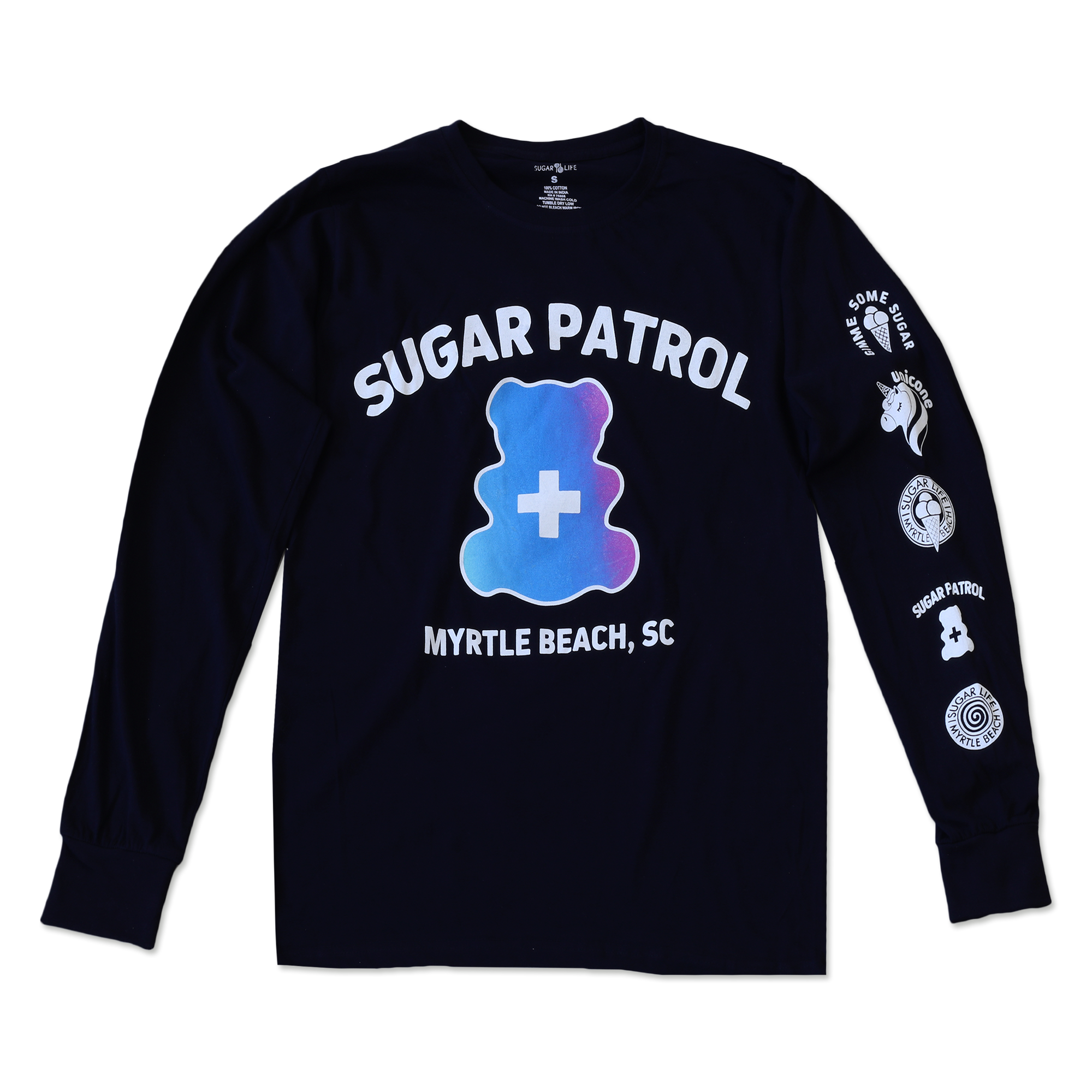 Sugar Life "Sugar Patrol Gummy Bear" Navy Blue - Long Sleeve