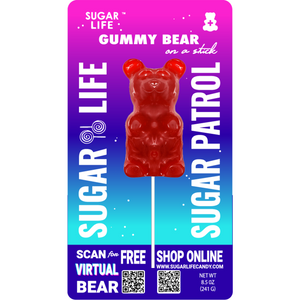 Sugar Life Gummy Bear on a Stick Cherry