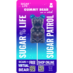 Sugar Life Gummy Bear on a Stick Blue Raspberry