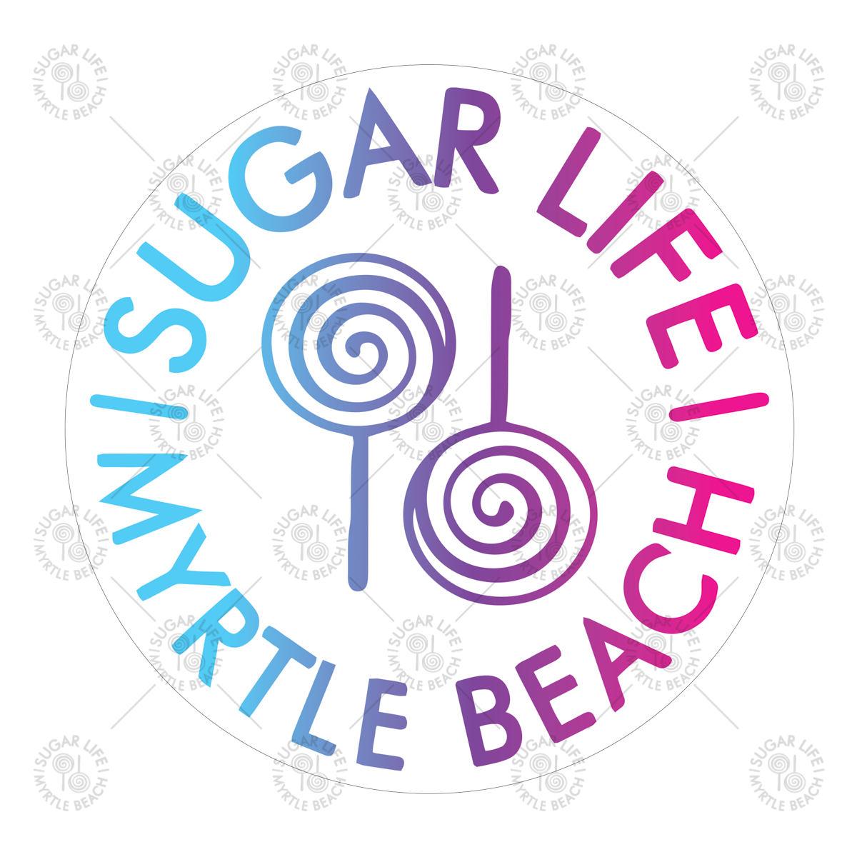 Sugar Life Lollipop Logo - Sticker