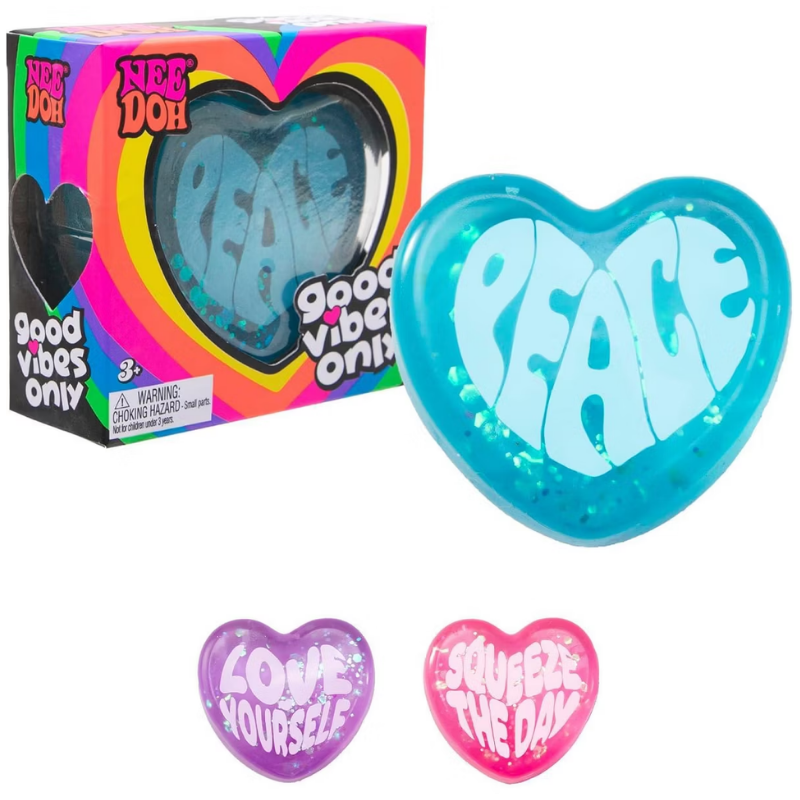 NeeDoh Good Vibes Only Squishy Heart
