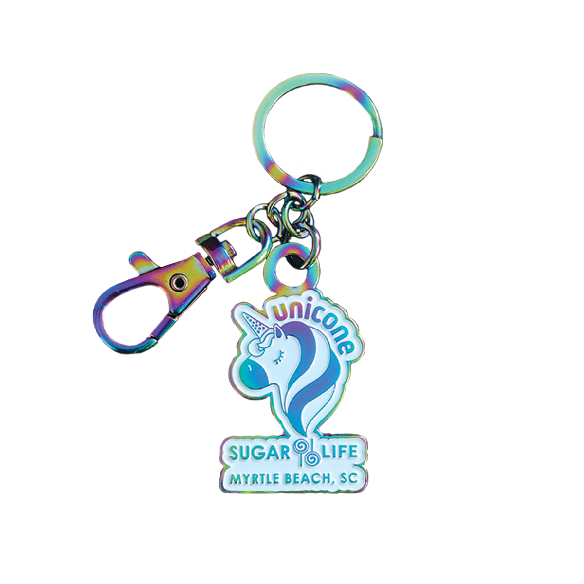 Sugar Life Sugar Patrol Rainbow-Plated Keychain