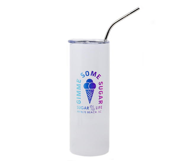 Skinny Gimme Some Sugar White Tumbler 20oz