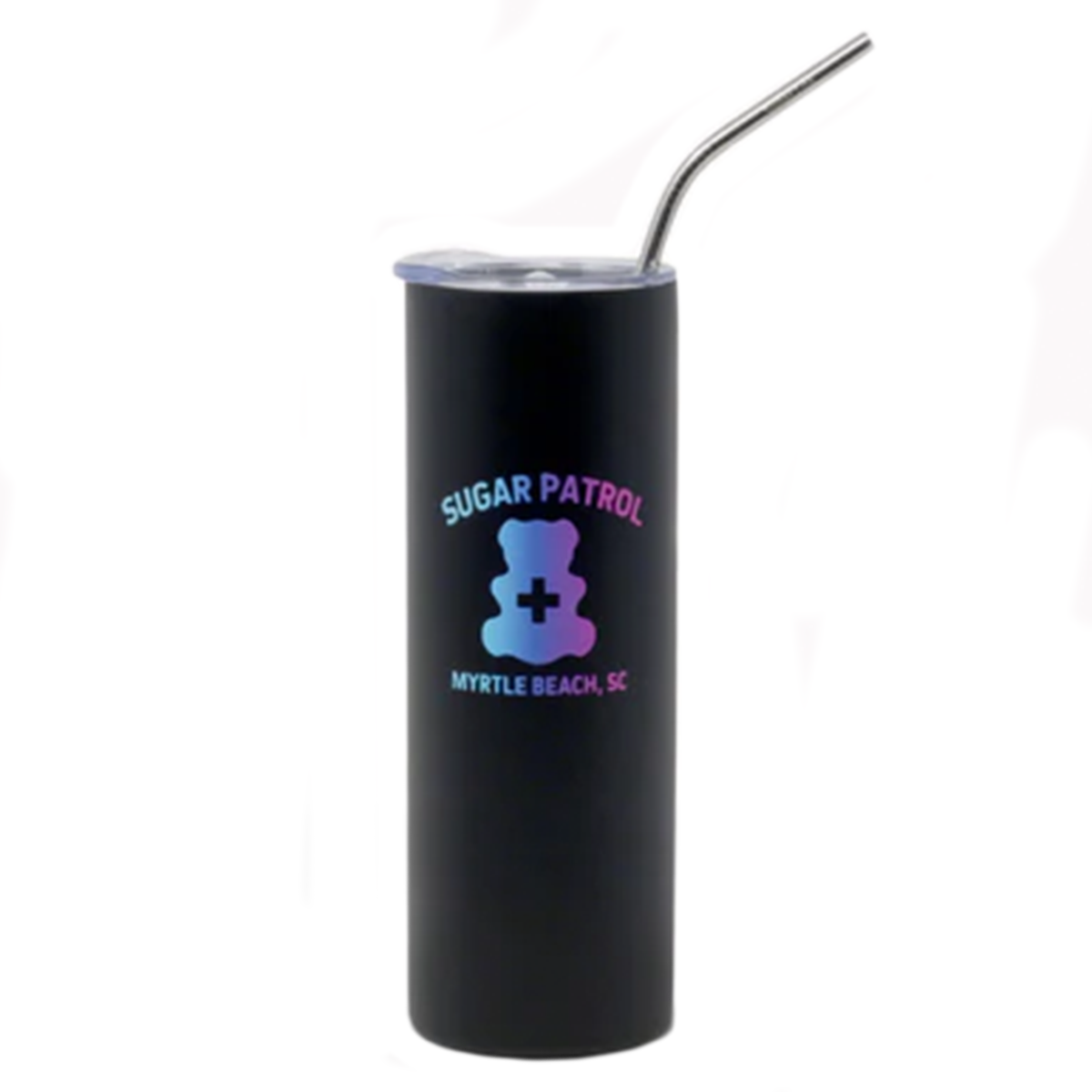 Skinny Sugar Patrol Black Tumbler 20oz