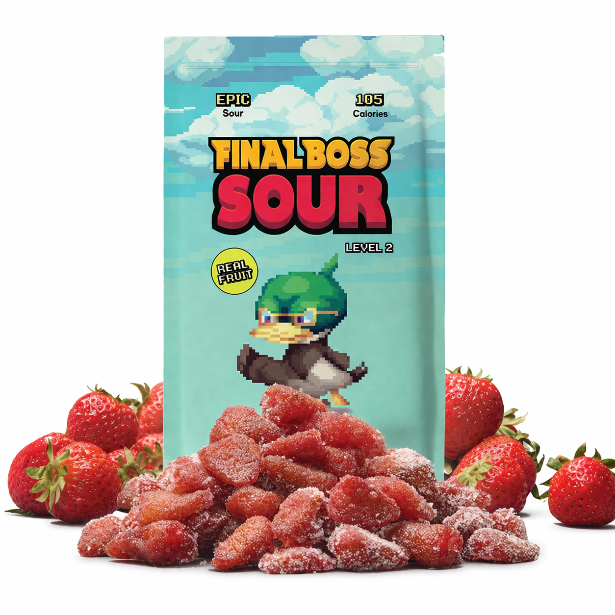 Final Boss Sours Level 2 Strawberries