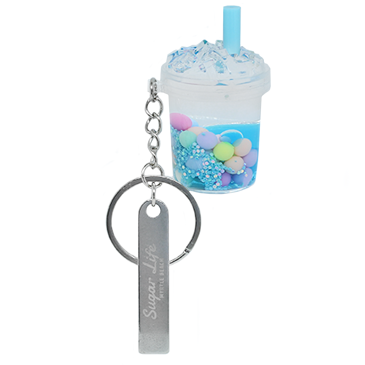 Sugar Life Floaty Drink with Ice Keychain