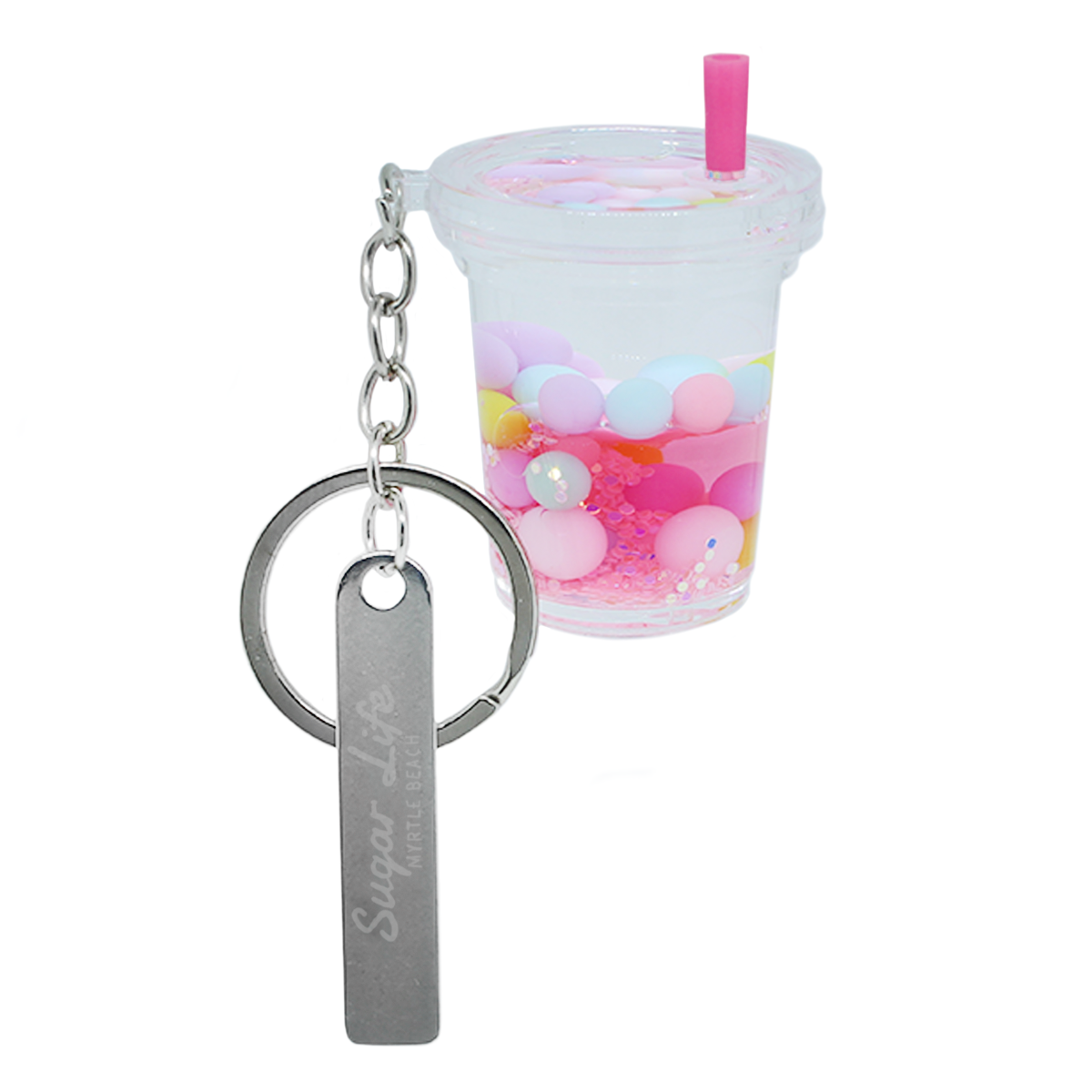 Topbathy Creative White Metal Keychain For Holding Use