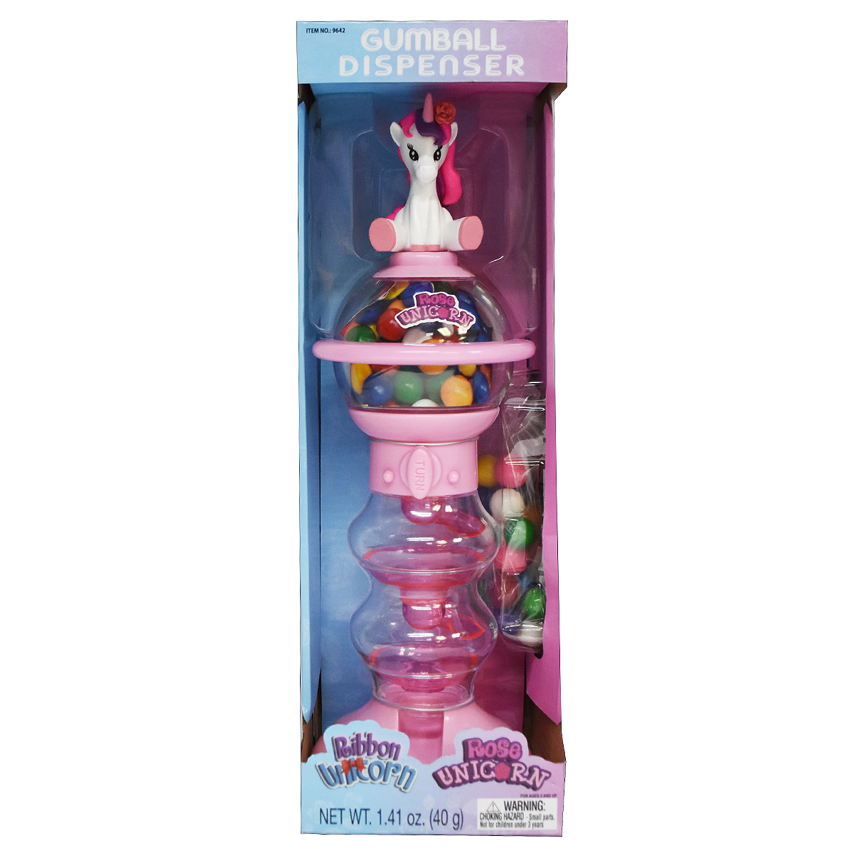 Unicorn Spiral Fun Gumball Dispenser