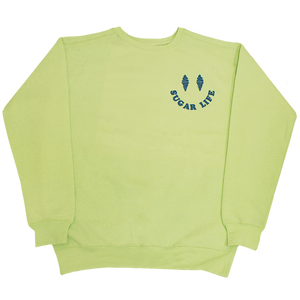 Sugar Life Fuzzy Crewneck Neon Pastel Green- Adult