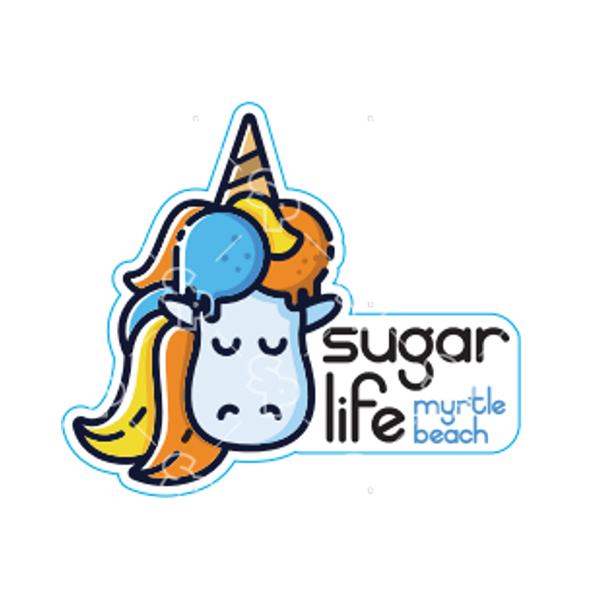 Ice Cream Unicorn Sticker