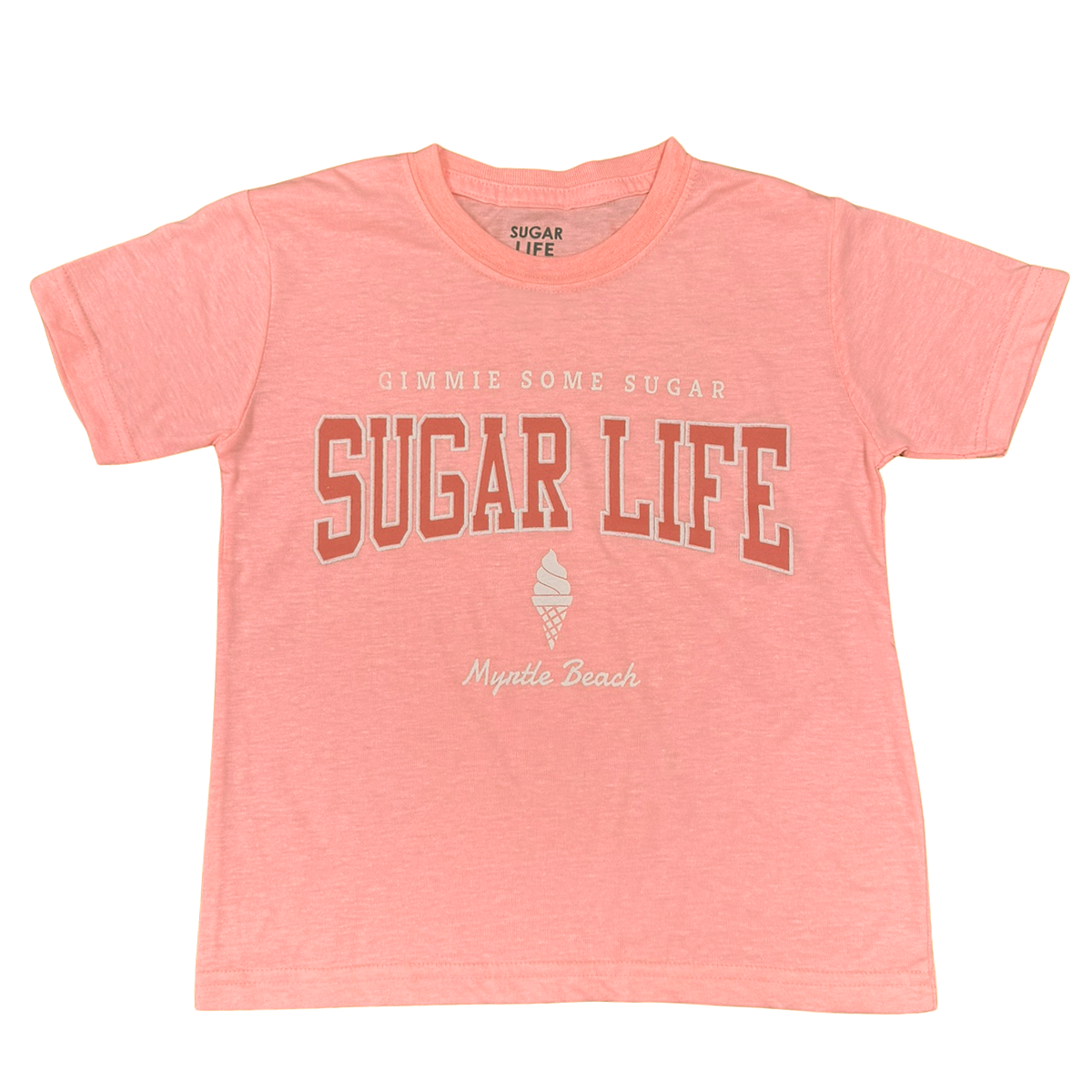 Sugar Life Kids T-Shirt - Neon Peach