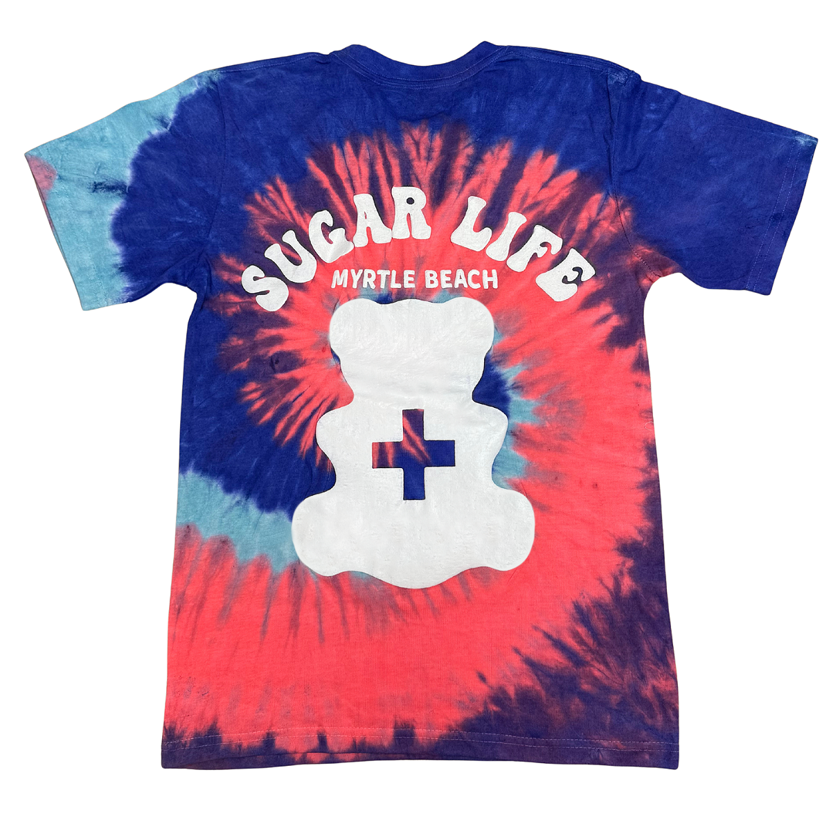 Sugar Life Tie Dye T-Shirt - Orange/Blue