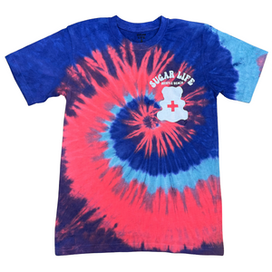 Sugar Life Tie Dye T-Shirt - Orange/Blue