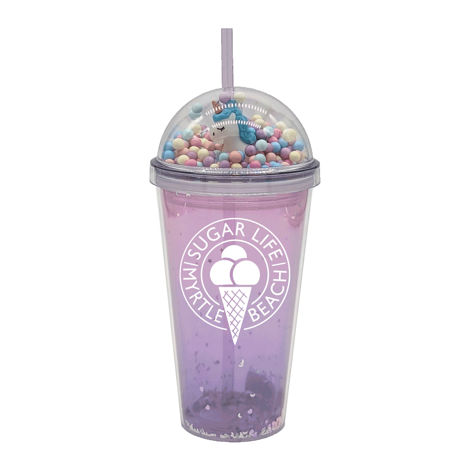 Sugar Life Double Wall Unicorn Domed Tumbler