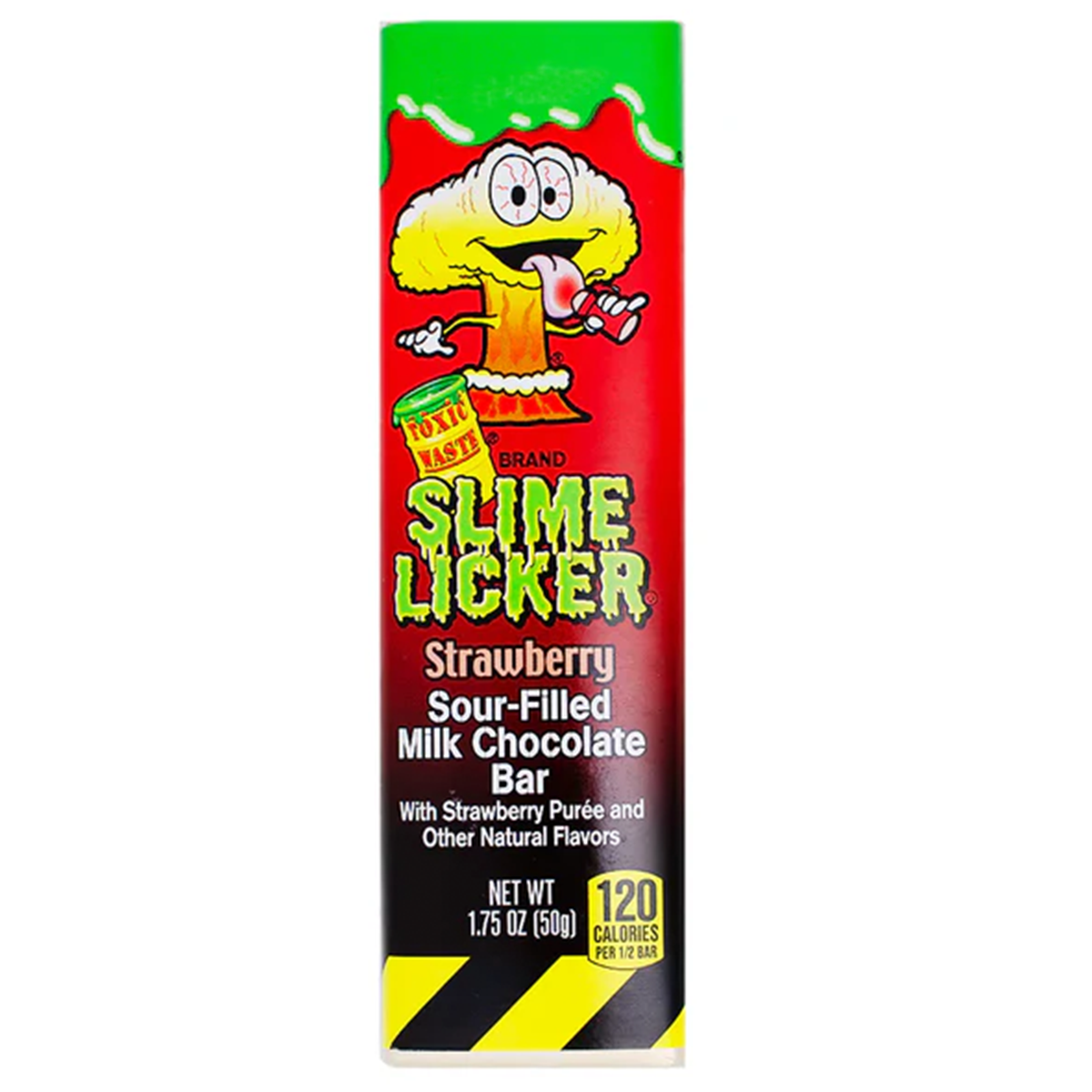 TOXIC WASTE® Brand Slime Licker Strawberry Sour-Filled Milk Chocolate Bar