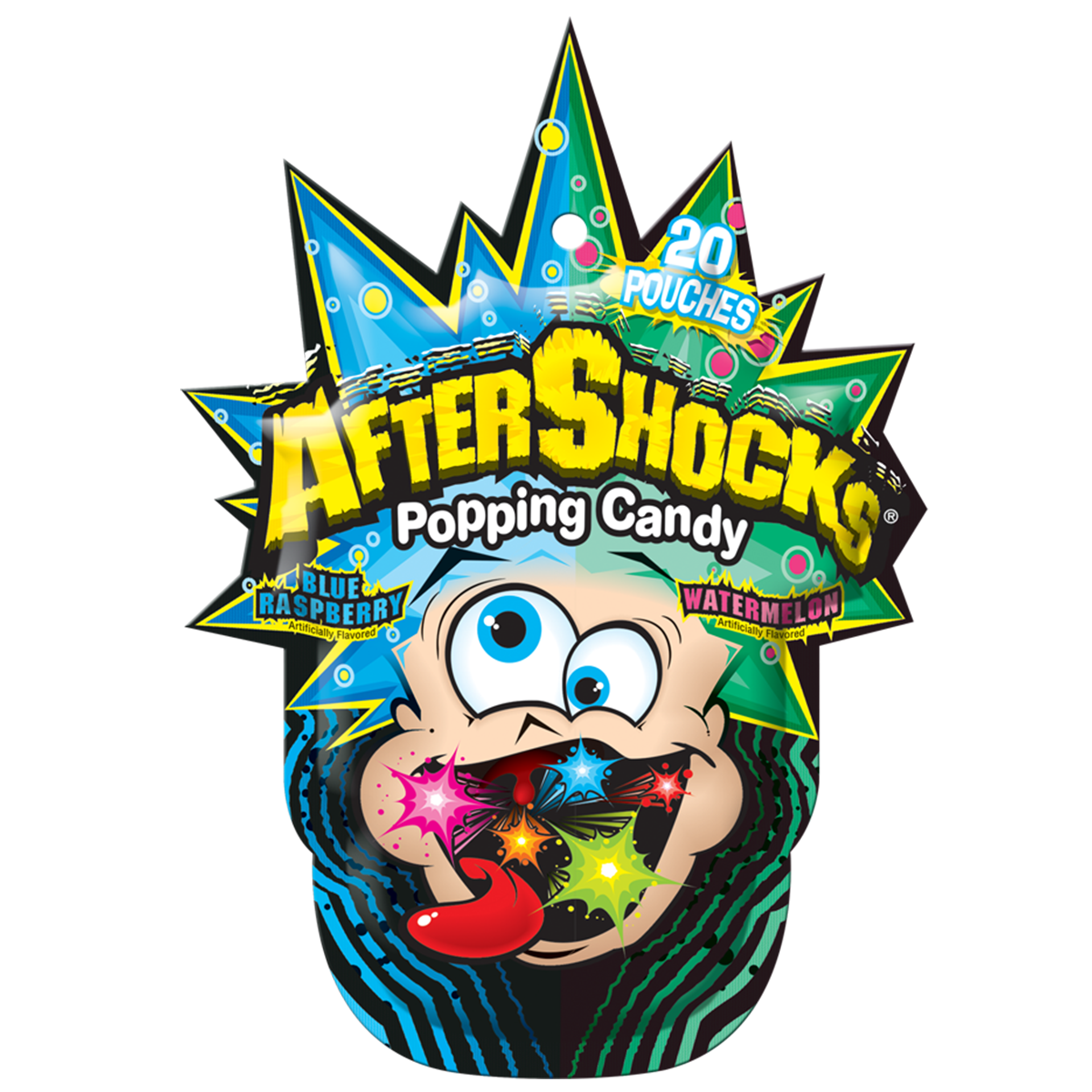 Aftershocks Popping Candy Blue Raspberry & Watermelon