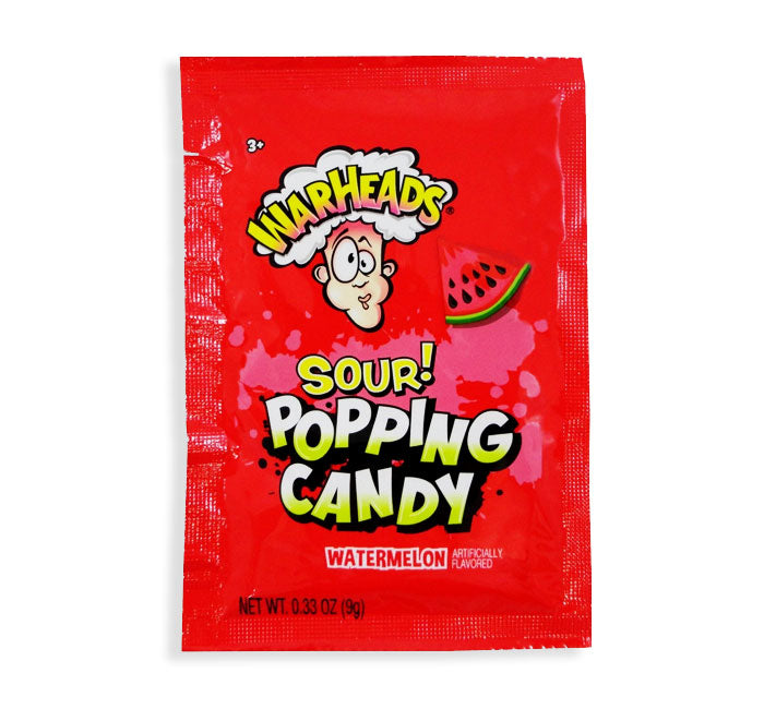 Warheads Popping Candy Sour Watermelon - Sugar Life Candy