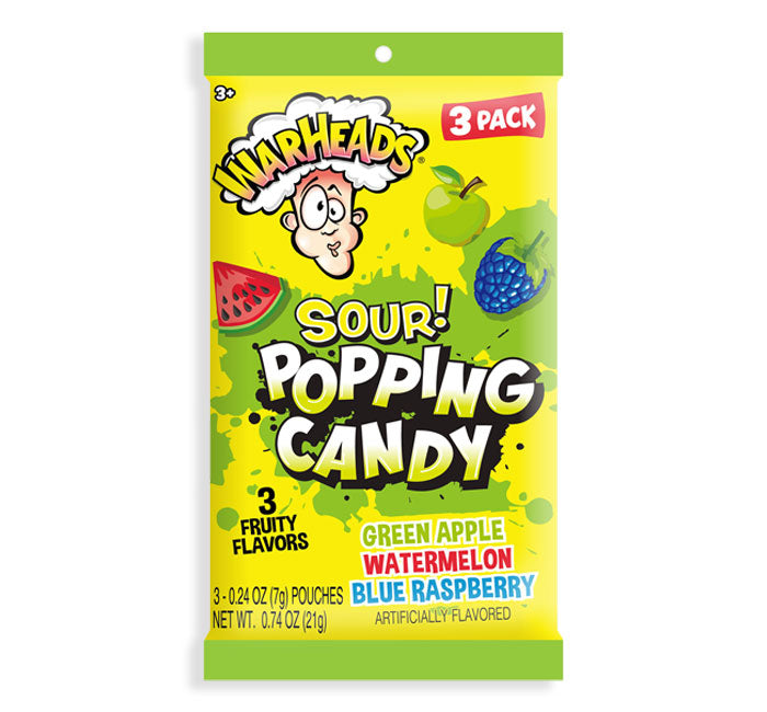 Warheads Popping Candy 3 Pack