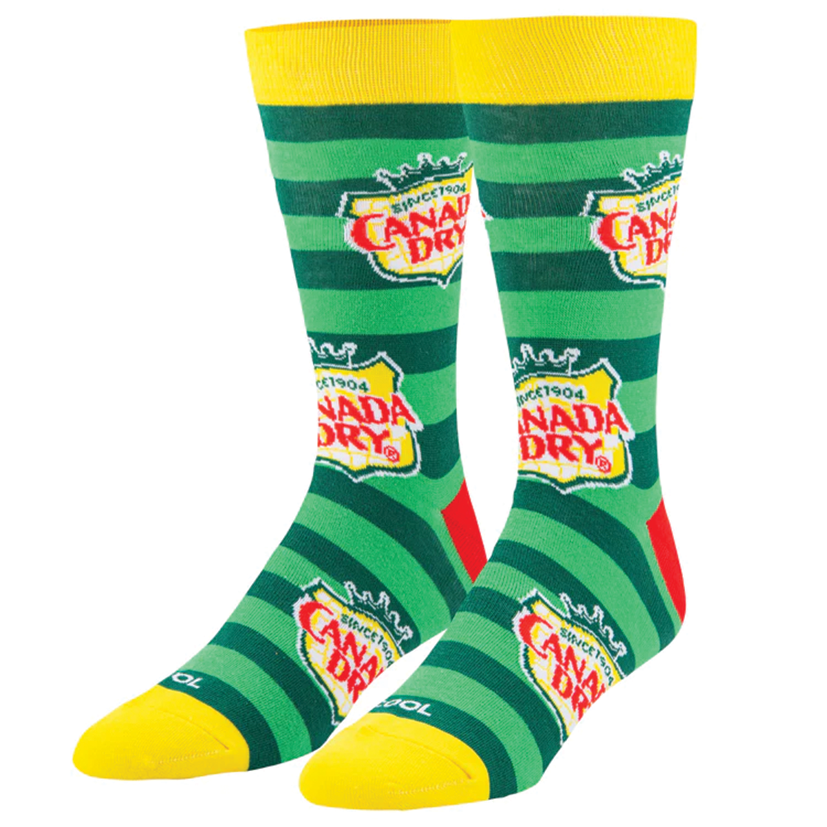Canada Dry Stripes Folded Crew Socks