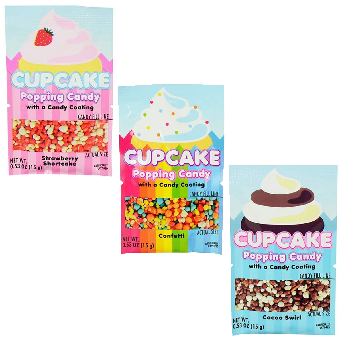 Cupcake Coated Popping Candy