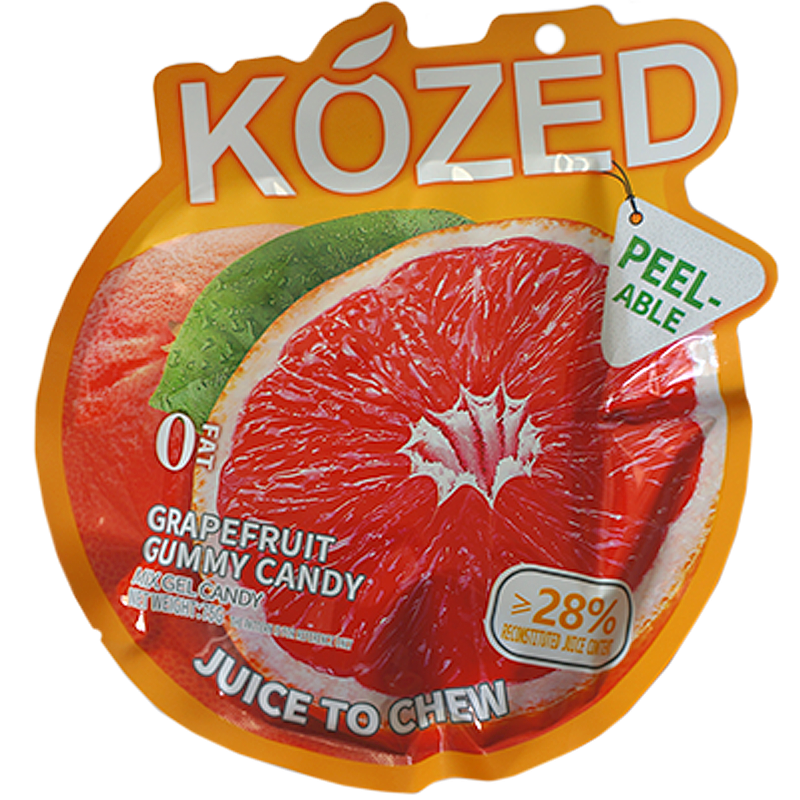 Kozed Peelable Gummy Candy Grapefruit