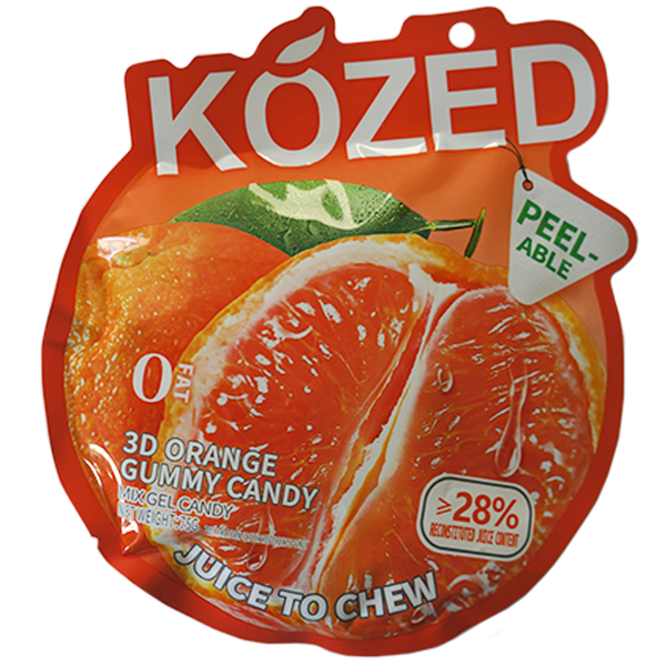 Kozed Peelable Gummy Candy Orange - Sugar Life Candy