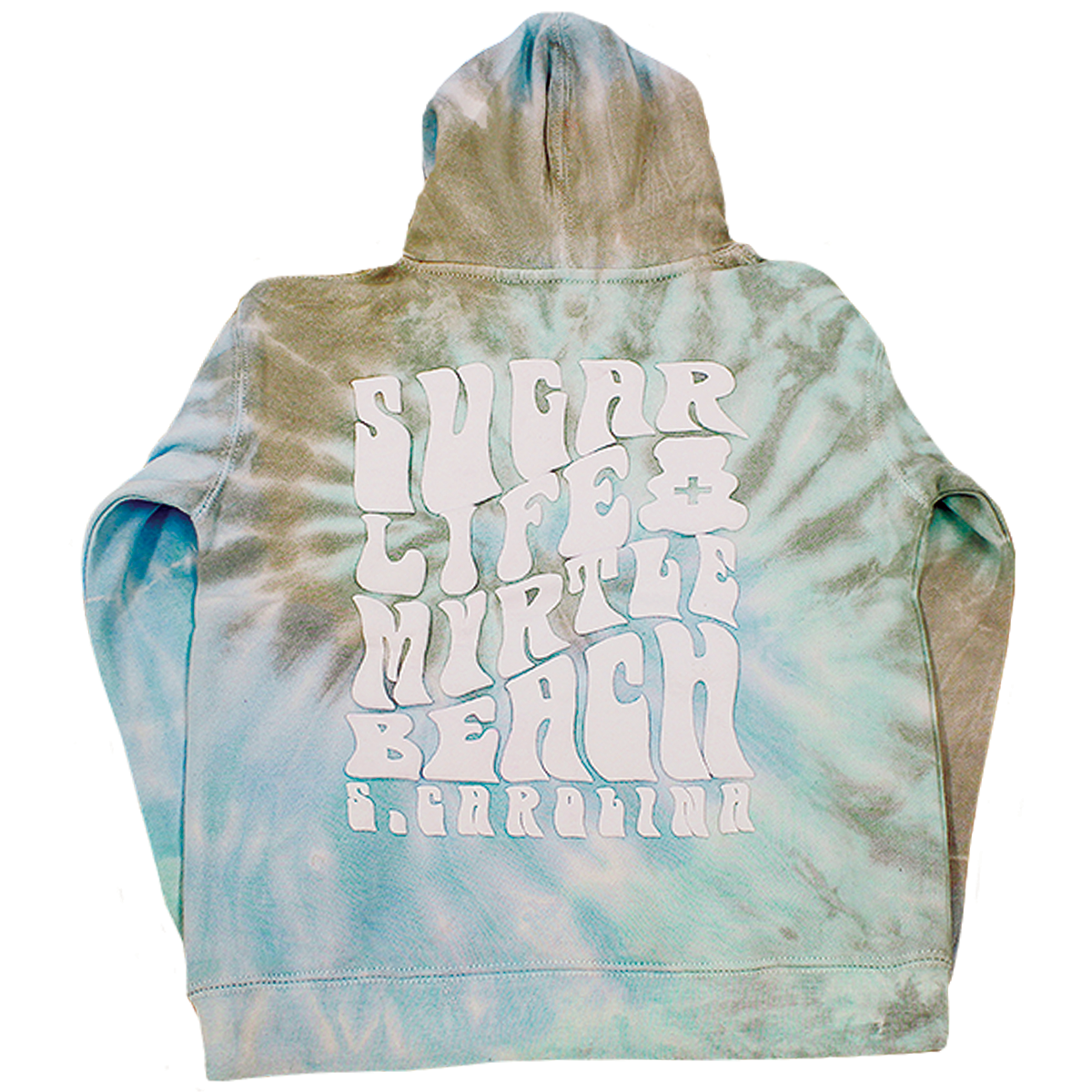Sugar Life Tie Dye Hoodie Light Blue & Grey - Youth