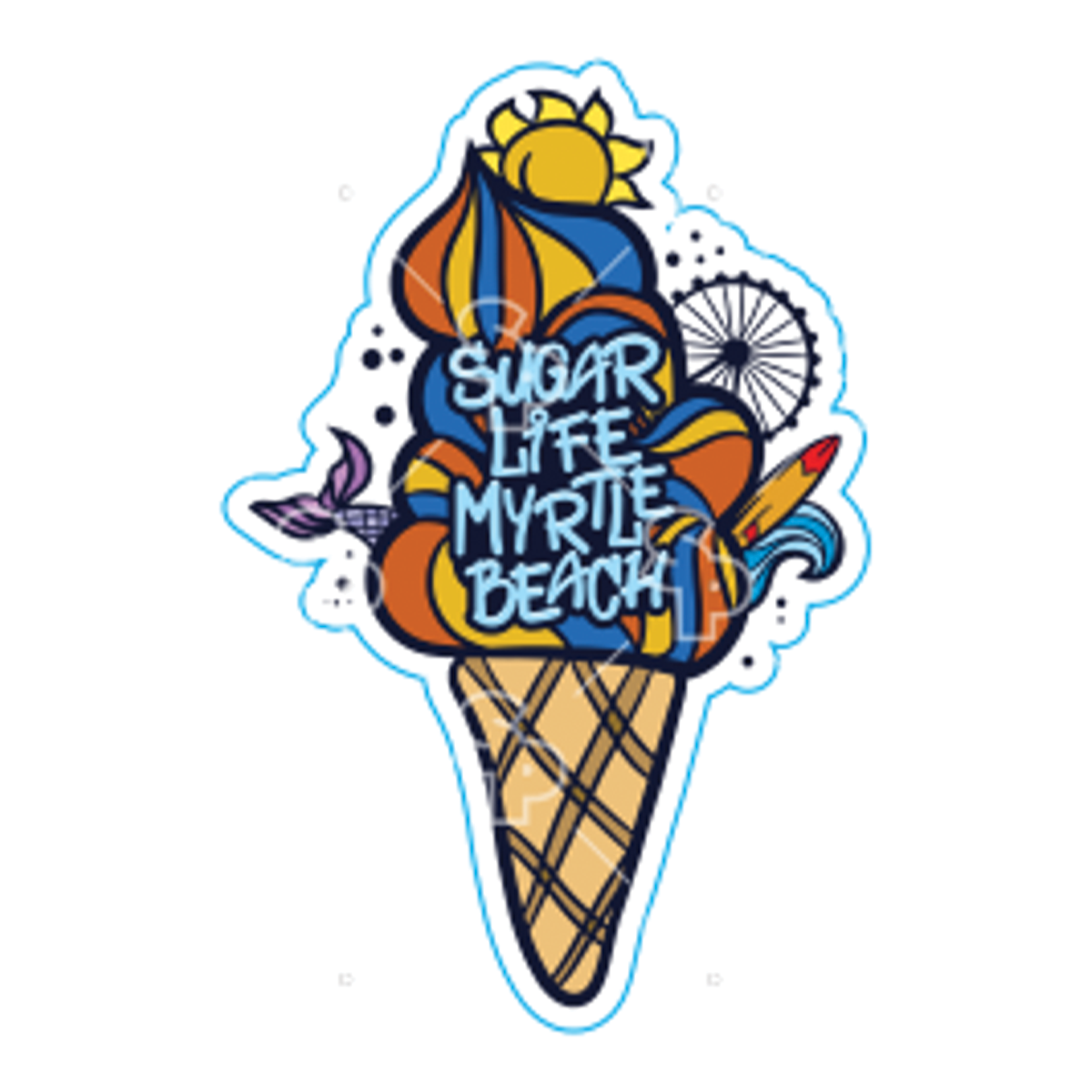 Whole Lotta Ice Cream Things Sticker