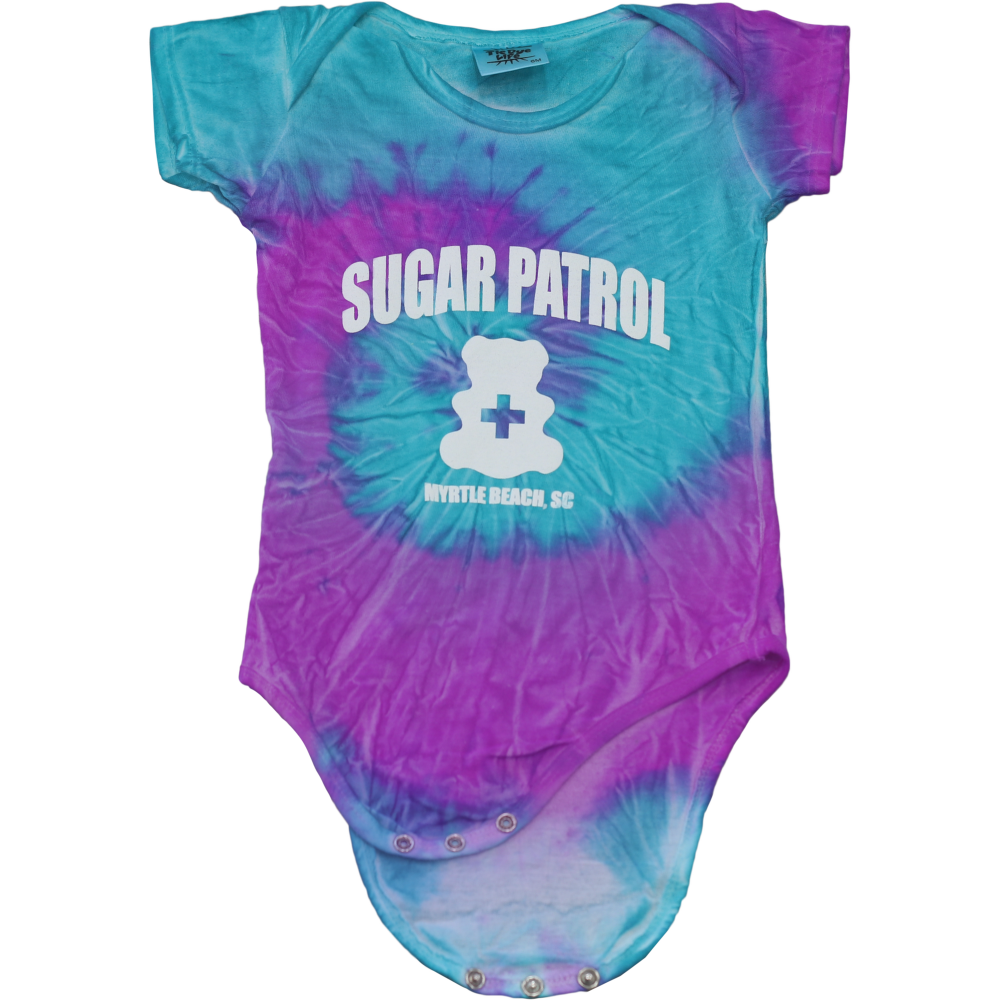 Sugar Patrol Infant Onesie - Purple Berry Jelly Donut Tie Dye