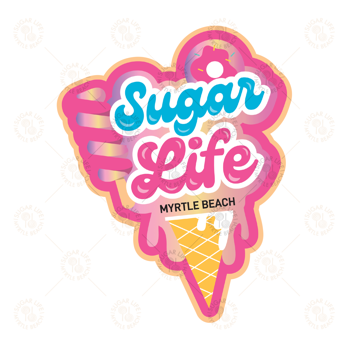 Sugar Life Candy Cone Sticker