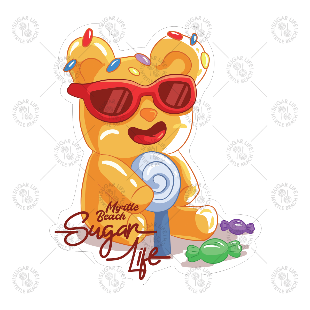Sugar Life Gummy Bear Sticker