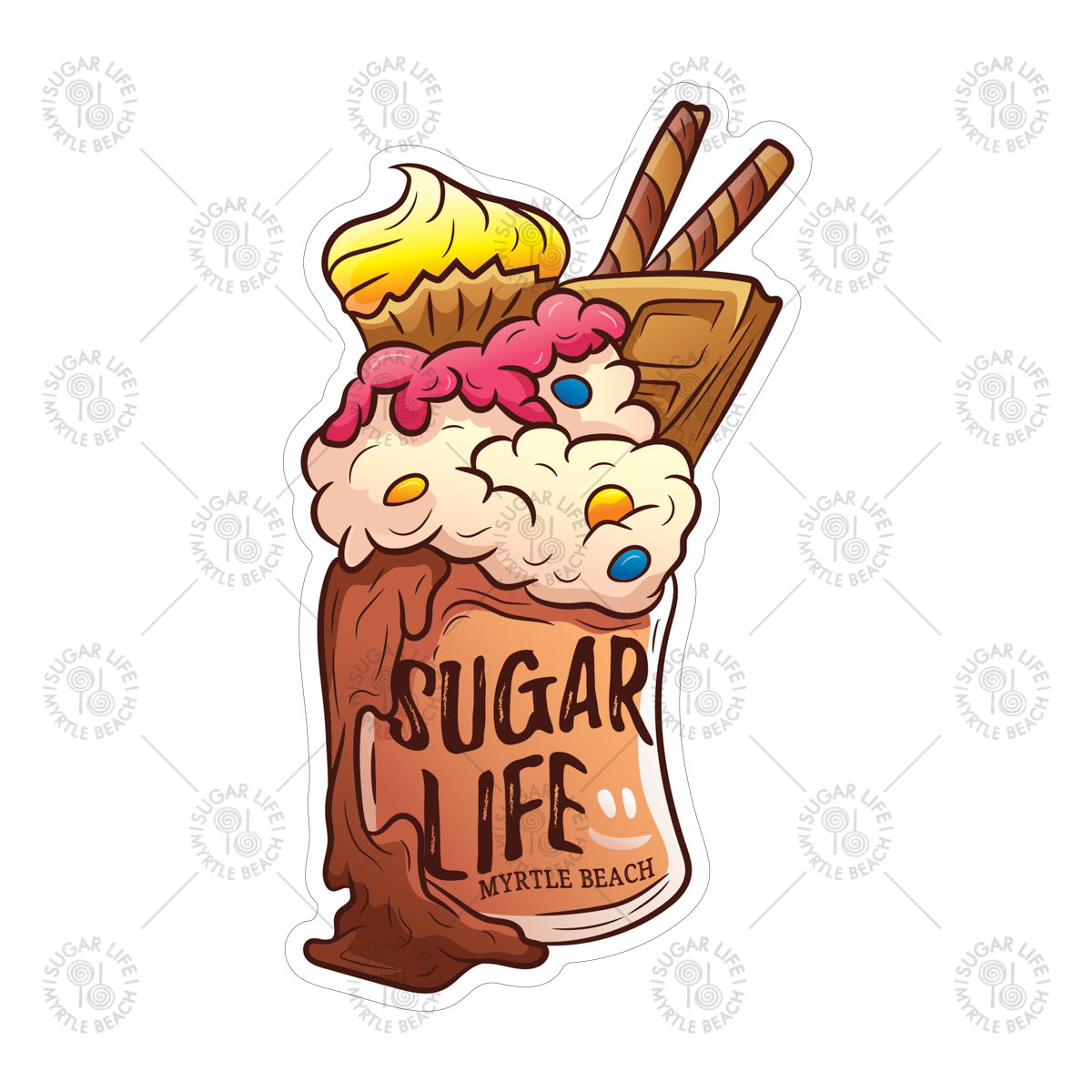Sugar Life Overflow Milkshake Sticker