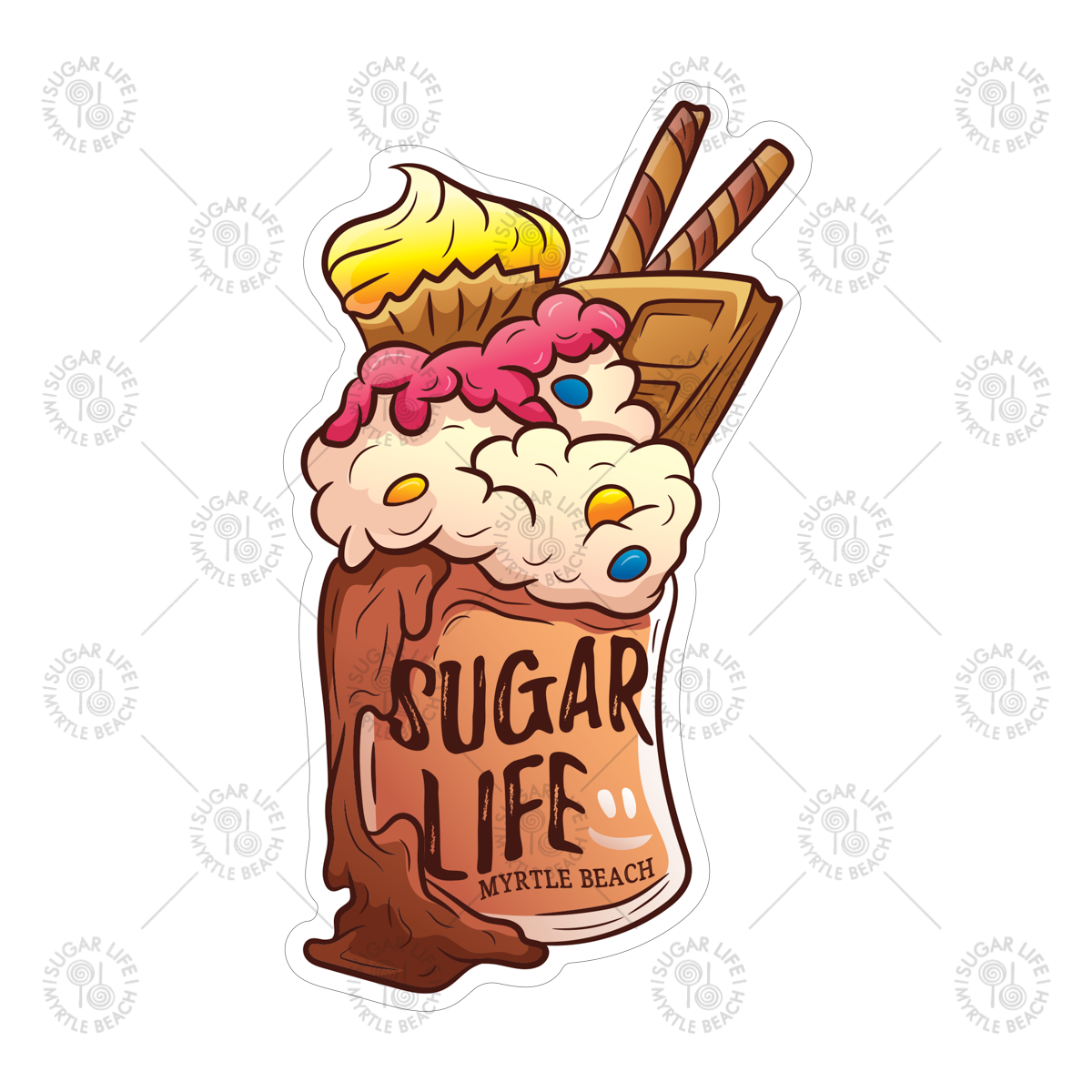 Sugar Life Overflow Milkshake - Sticker