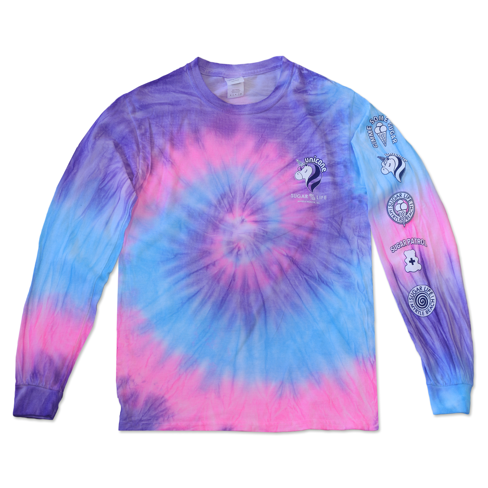 Tシャツ・カットソー LMC TIE DYE MUSHROOM LONG SLV TEE purple 0LM23SLS110PPL LMC Men's Long Sleeve Tie Dye Mushroom T-Shirt in Purple LMC