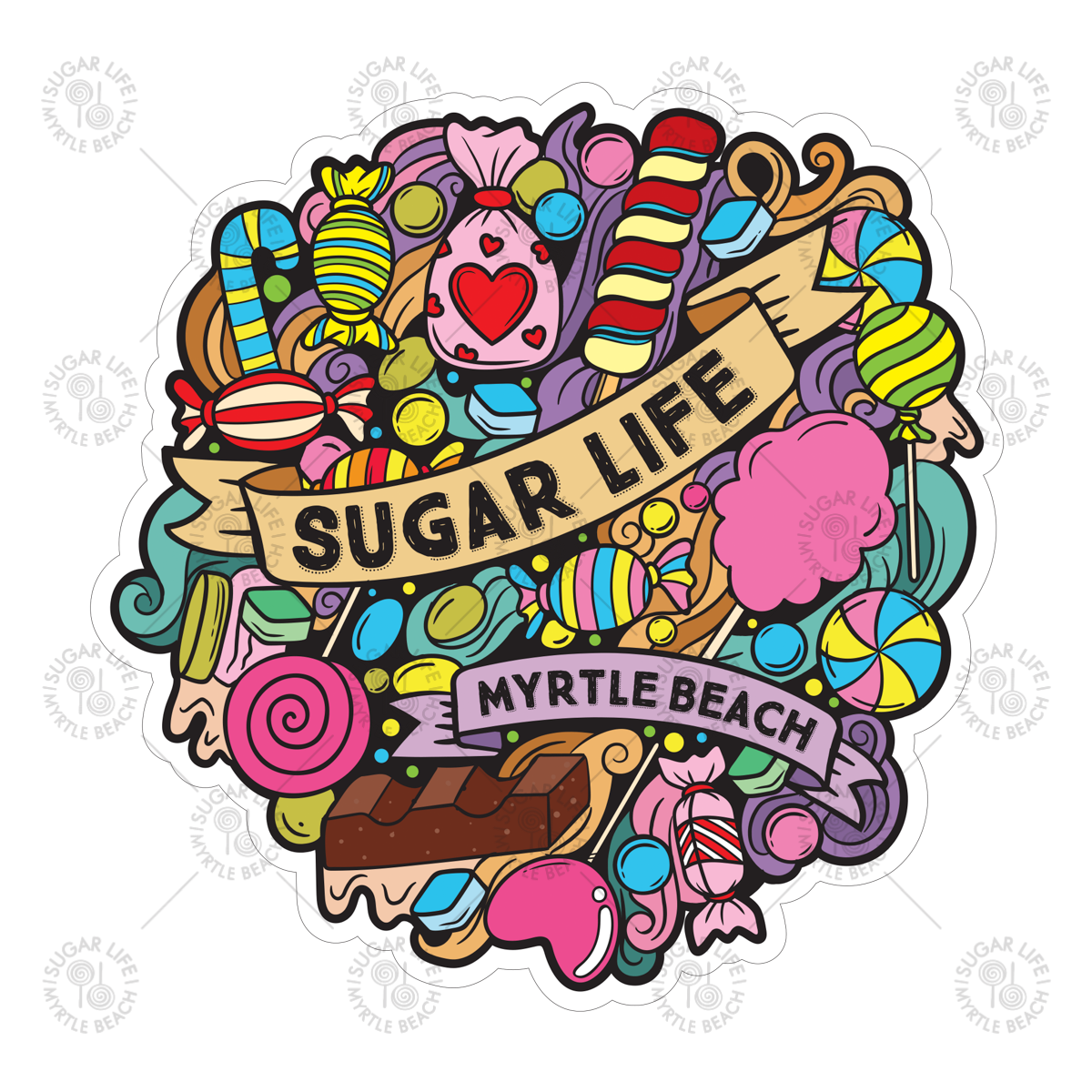 Sugar Life Candy Overload - Sticker