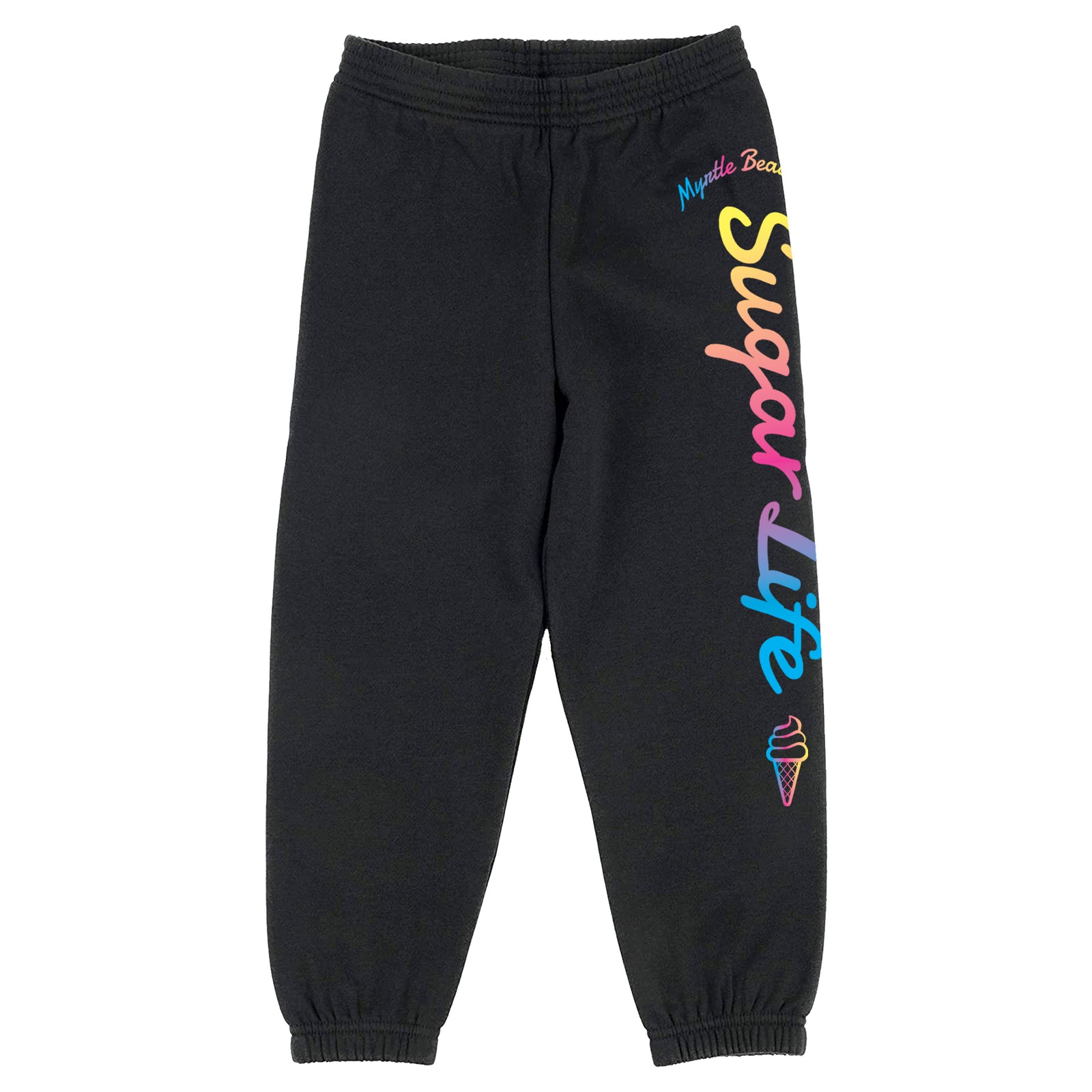 Sugar Life Swirl Sweat Pants Black Youth