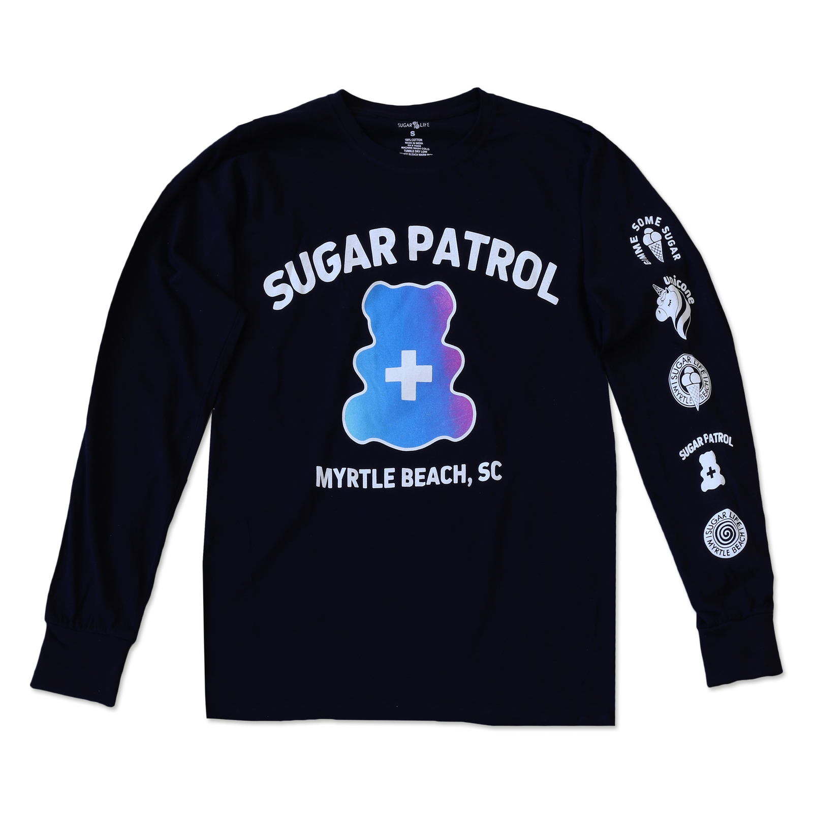Sugar Life "Sugar Patrol Gummy Bear" Navy Blue - Long Sleeve