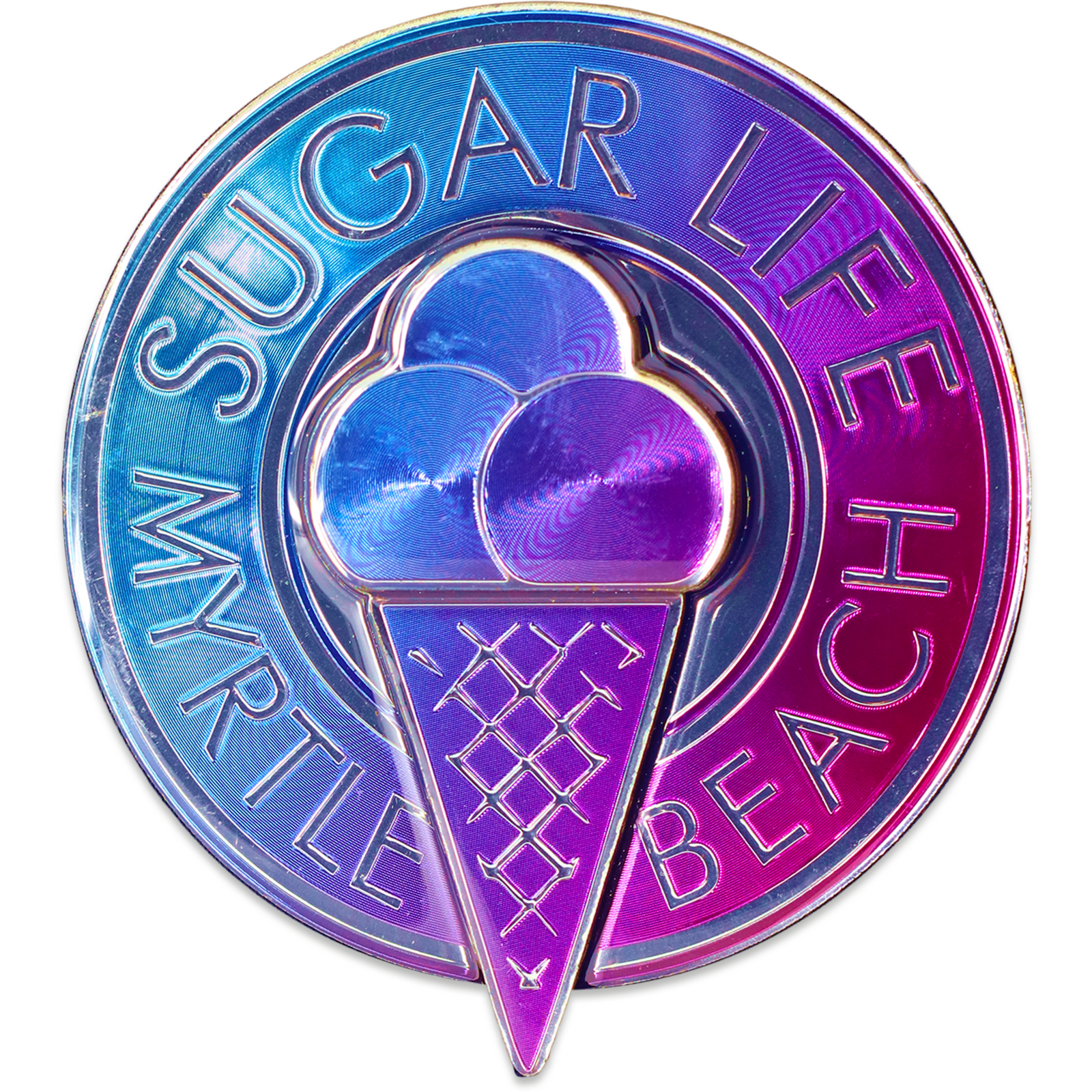 Sugar Life Foil Ice Cream Cone 3 Layer Fiberboard Magnet