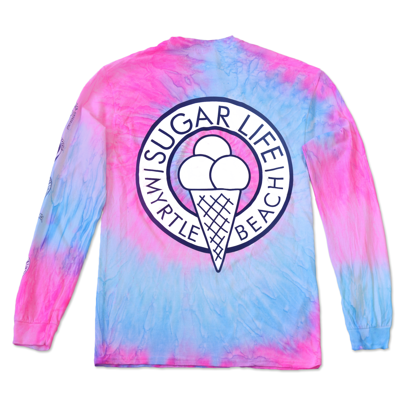 Sugar Life "Ice Cream Cone" Cotton Candy Tie Dye Long Sleeve