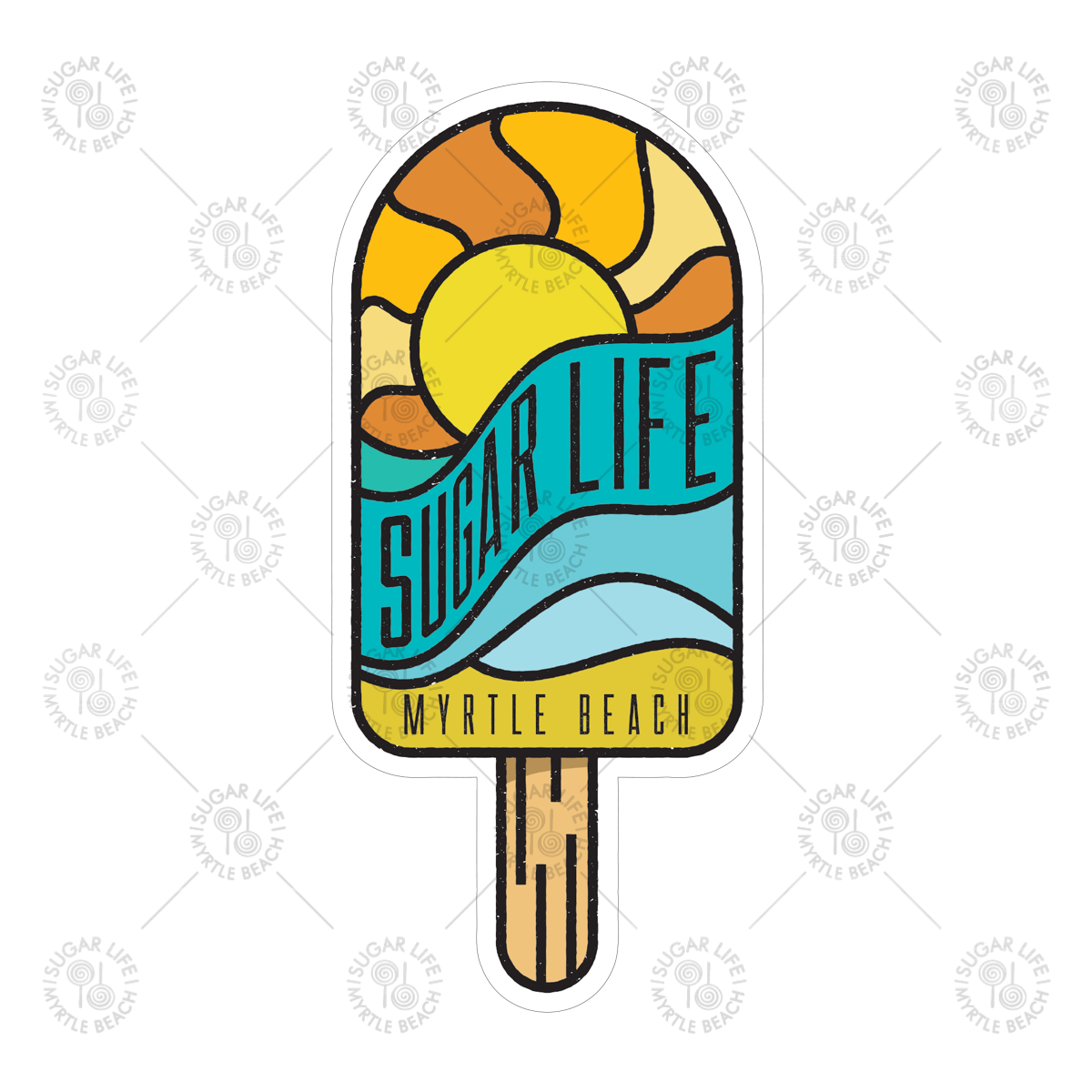 Sugar Life Coastal Popsicle Sticker