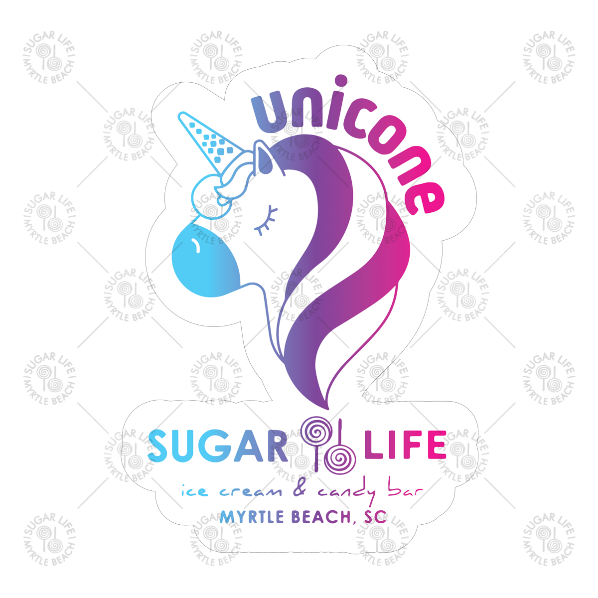 Sugar Life UniCone Logo - Sticker