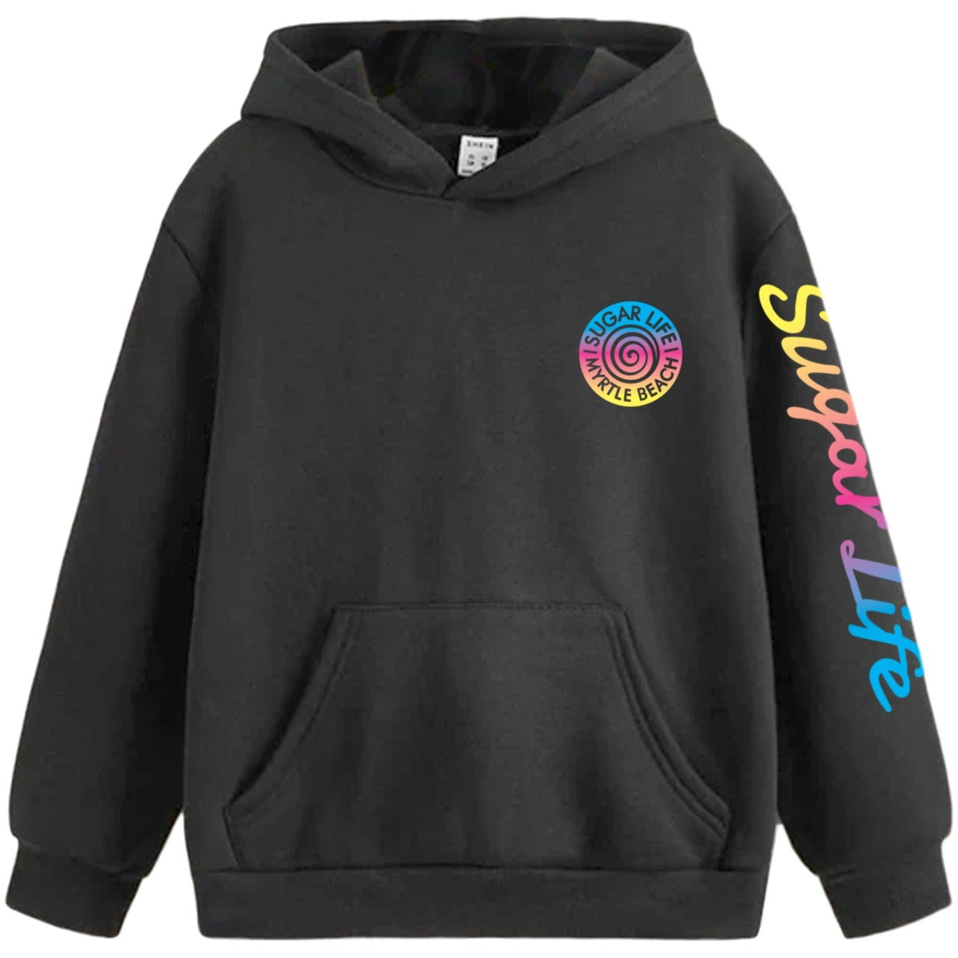 Sugar Life Swirl Hoodie Youth Black