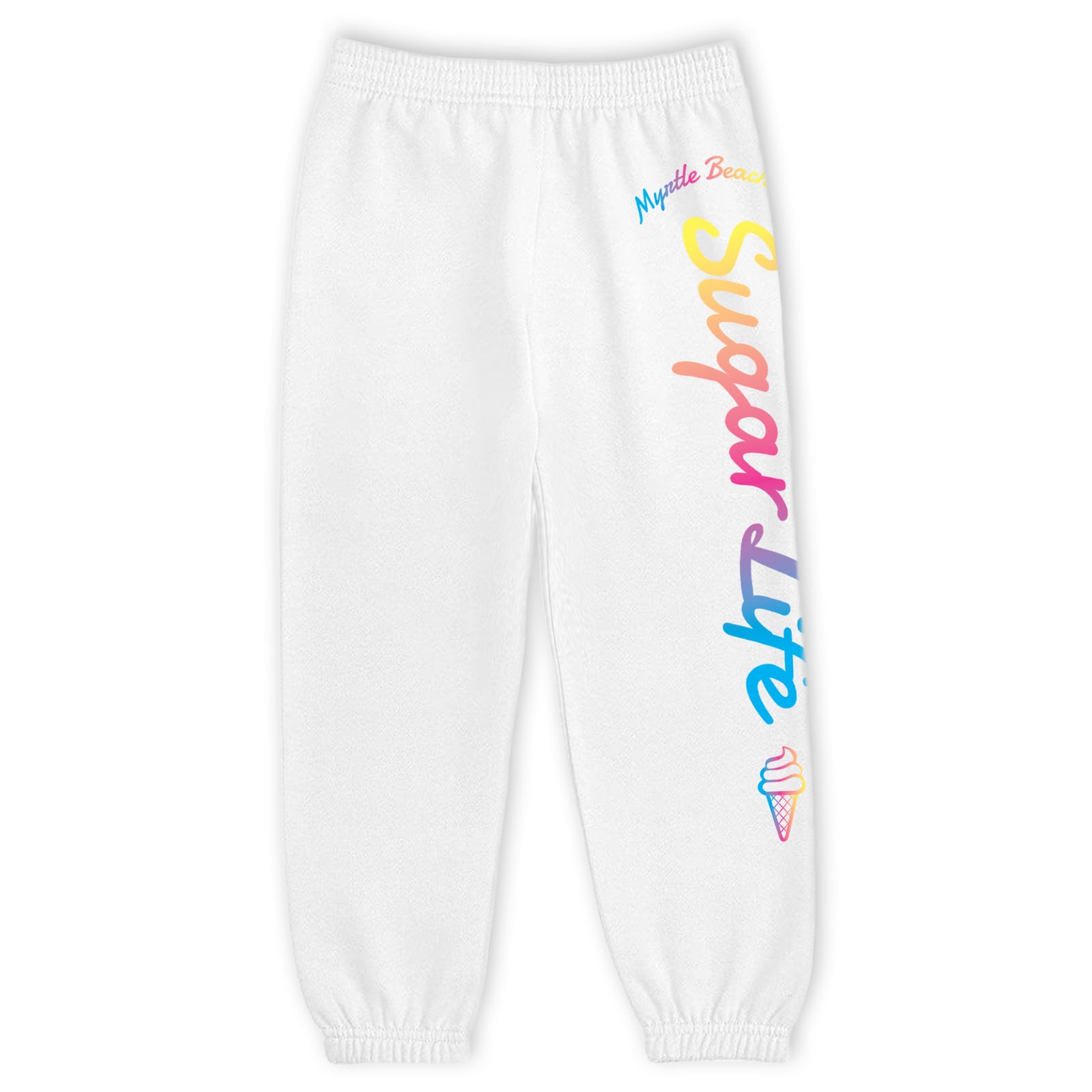 Sugar Life Swirl Sweat Pants White Youth