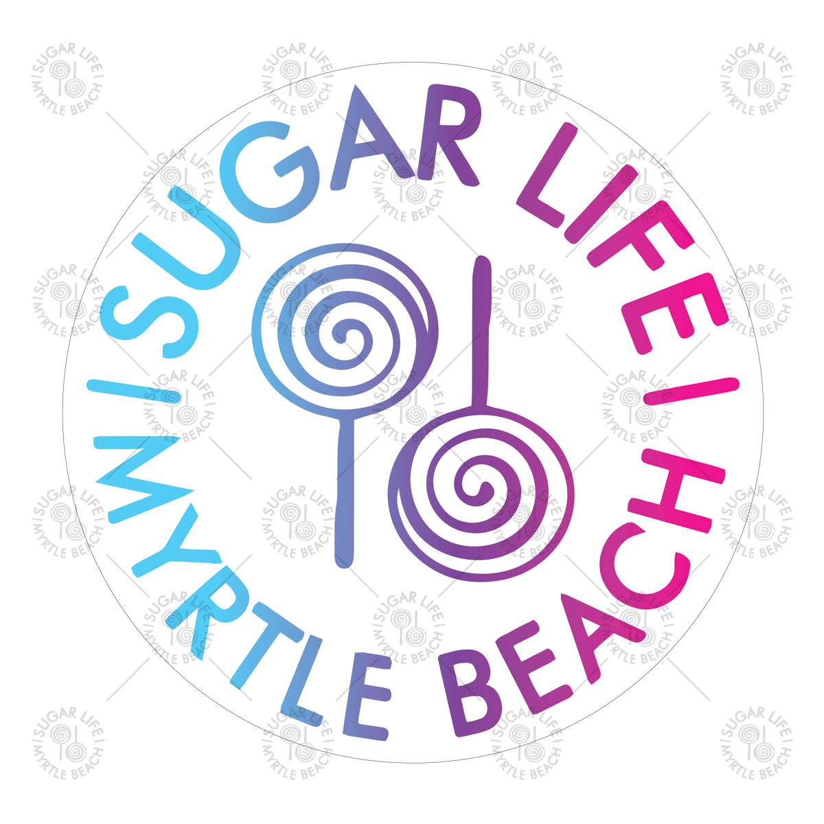 Sugar Life Lollipop Logo Sticker