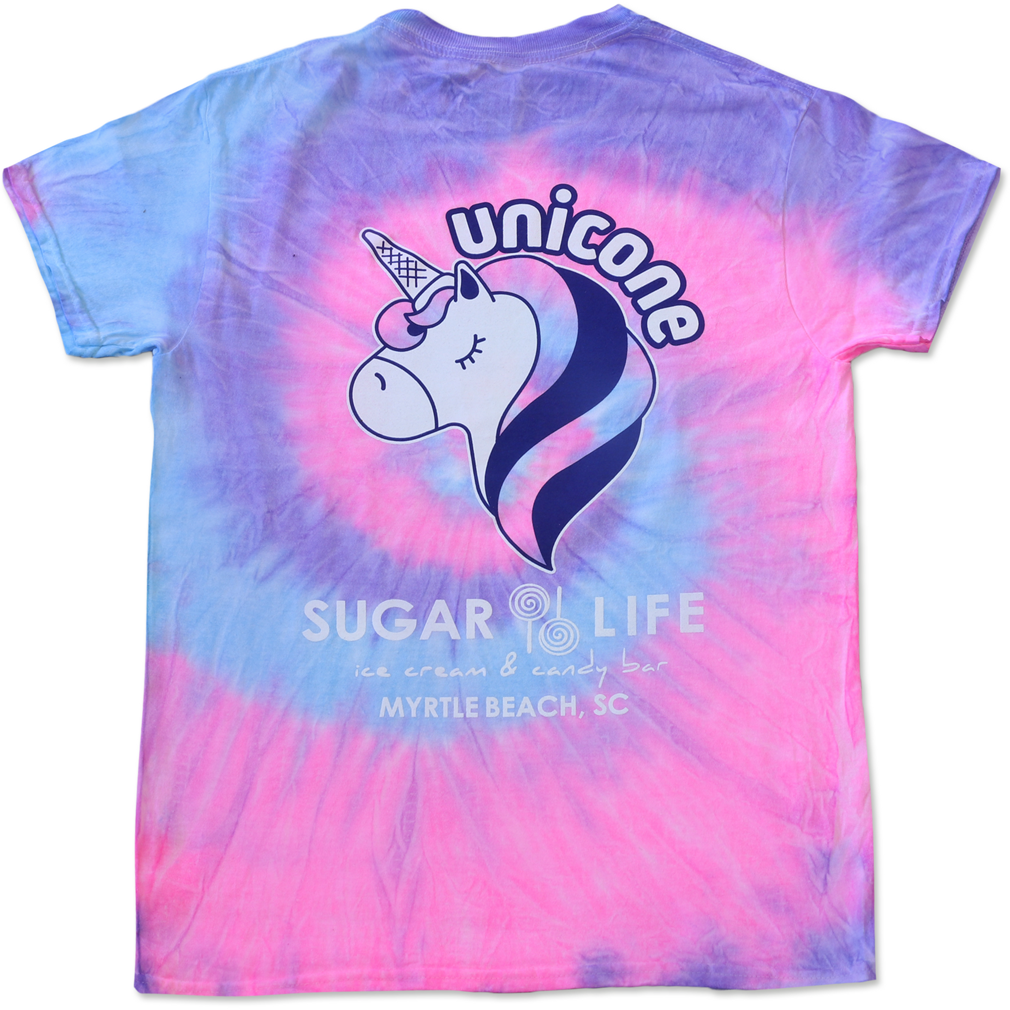 Sugar Life Unicone T-Shirt - Pink Jelly Donut Tie Dye