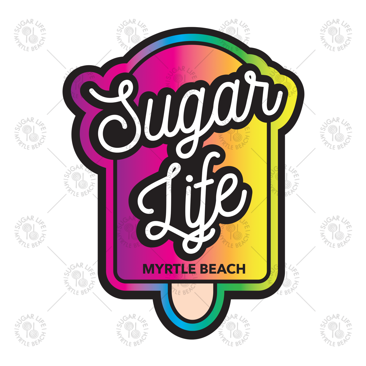 Sugar Life Gradient Popsicle Sticker