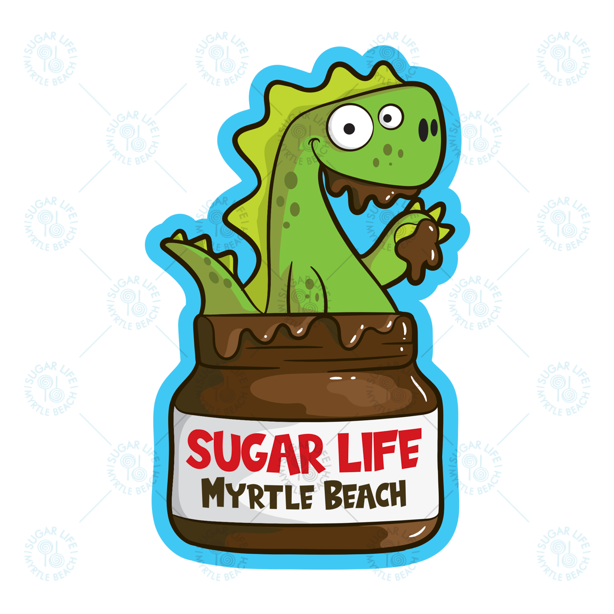 Sugar Life Dinosaur Chocolate Spread Sticker
